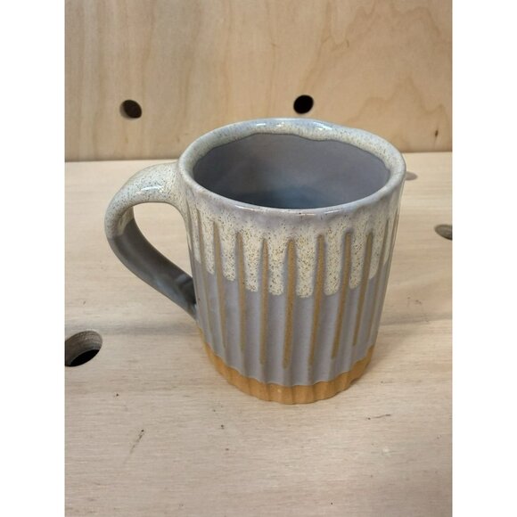 Serrv International Himalayan Ridge Ceramic Mug Nepal Hand Thrown Shaped Cup - Picture 2 of 9